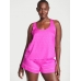 Піжама Сатинова Victoria’s Secret Satin Racerback Tank & Satin Short, Pink Berry Logo VS