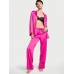 Піжама Сатин Victoria’s Secret Satin Long Pajama Set, Фуксія