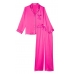 Піжама Сатин Victoria’s Secret Satin Long Pajama Set, Фуксія