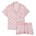 Сатинова Піжама Victoria’s Secret Satin Short Pajama Set, Рожева Logo VS