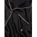 Піжама Сатин Victoria’s Secret Satin Long Pajama Set, Чорна з логотипом