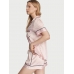 Сатинова Піжама Victoria’s Secret Satin Short Pajama Set, Рожева у смужку