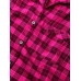 Піжама Victoria's Secret Flannel Long PJ Set, Ярко-рожева у клітинку