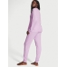 Піжама Victoria’s Secret Glow Waffle Henley And Jogger Set, Лілова