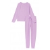Піжама Victoria’s Secret Glow Waffle Henley And Jogger Set, Лілова