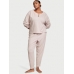 Піжама Victoria’s Secret Glow Waffle Henley And Jogger Set, Бежева