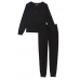 Піжама Victoria’s Secret Glow Waffle Henley And Jogger Set, Чорна