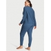 Піжама Victoria’s Secret Glow Waffle Henley And Jogger Set, Midnight Sea