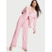 Піжама Victoria’s Secret Modal Long Pajama Set, рожева Logo VS