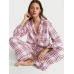 Піжама Victoria's Secret Flannel Long PJ Set, Рожева клітинка