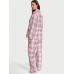 Піжама Victoria's Secret Flannel Long PJ Set, Рожева клітинка