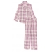 Піжама Victoria's Secret Flannel Long PJ Set, Рожева клітинка