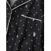 Піжама Victoria's Secret Flannel Long PJ Set, Чорна з лого VS