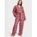 Піжама Victoria's Secret Flannel Long PJ Set, Червона клітинка, New