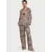 Піжама Сатин Victoria’s Secret Satin Long Pajama Set, Леопардова