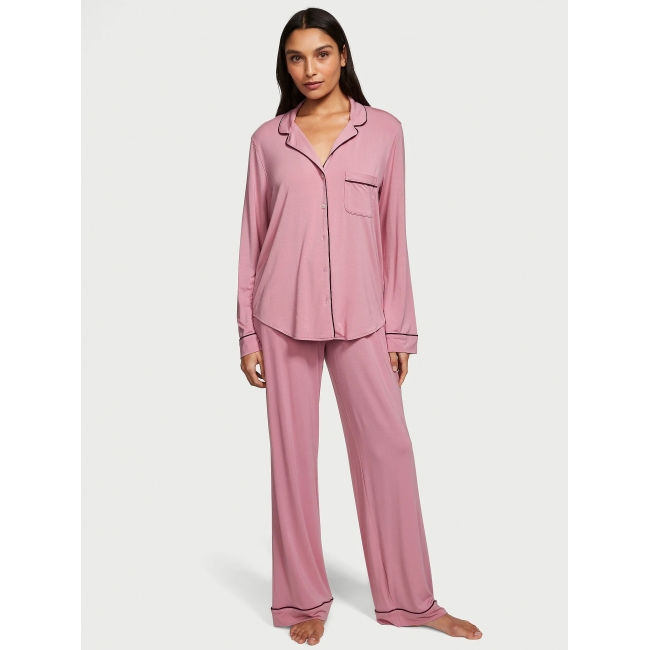 Піжама Victoria’s Secret Modal Long Pajama Set, Пудрова
