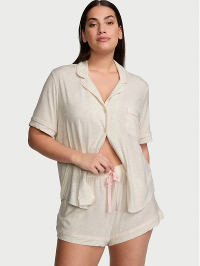 Піжама Victoria’s Secret Modal Short Pajama Set, Світло-сіра