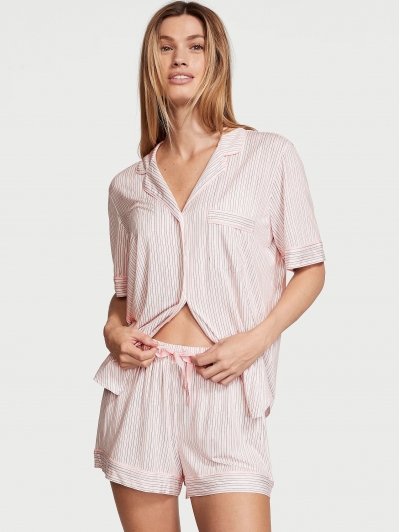 Піжама Victoria’s Secret Modal Short Pajama Set, рожева полоска