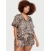 Сатинова Піжама Victoria’s Secret Satin Short Pajama Set, Леопардова