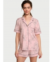 Піжама Victoria’s Secret Modal Short Pajama Set, Рожева з квітами