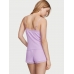 Піжама Victoria's Secret Lace-Trim Pointelle Cami & Shorts Set, Фіолетова