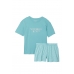 Піжама Victoria's Secret Cotton Short Tee-Jama Set, Бірюзова