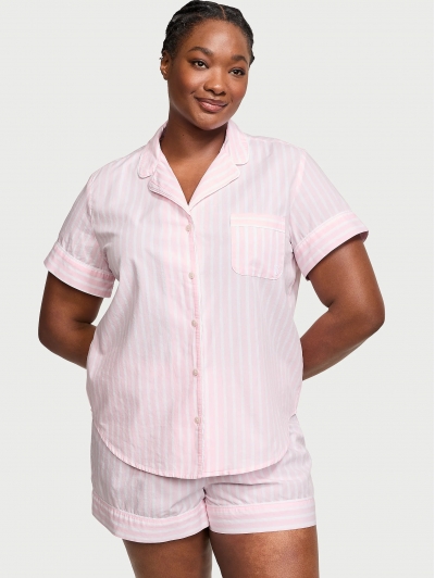 Піжама у смужку Victoria’s Secret Cotton Short Pajama Set, Pretty Blossom Stripe