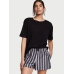 Піжама Victoria's Secret Cotton Short Tee-Jama Set, Чорна
