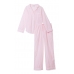 Піжама у рожеву смужку Victoria's Secret Cotton Long Pajama Set, Pretty Blossom Stripe