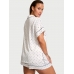 Сатинова Піжама Victoria’s Secret Satin Short Pajama Set, Біла з лого VS