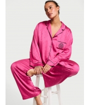 Піжама Сатин Victoria’s Secret Satin Long Pajama Set, Luscious Rose