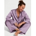 Піжама Сатин Victoria’s Secret Satin Long Pajama Set, Frozen Plum