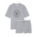 Піжама Victoria's Secret Cotton Short Pajama Set, Сіра