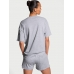 Піжама Victoria's Secret Cotton Short Pajama Set, Сіра