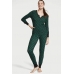 Термо піжама Victoria’s Secret Thermal Long Pajama Set, Зелений ромб