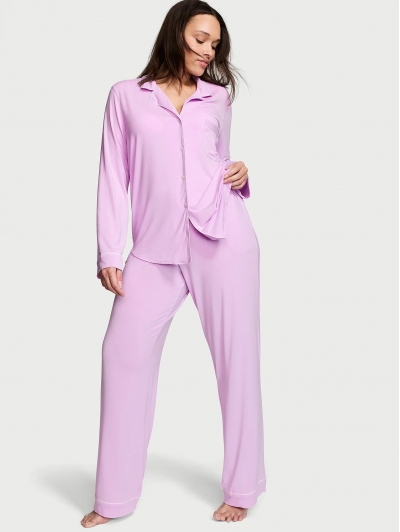 Піжама Victoria’s Secret Modal Long Pajama Set, Бузкова