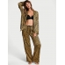 Піжама Сатин Victoria’s Secret Satin Long Pajama Set, Glam Leopard