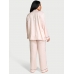 Піжама Люкс Сатин Victoria’s Secret Glazed Satin Dew Drop Long Pajama Set, Ніжно-рожева