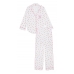 Піжама Victoria's Secret Cotton Long Pajama Set, Біла з трояндами