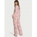 Піжама Victoria’s Secret Modal Long Pajama Set, Персикова з квітами