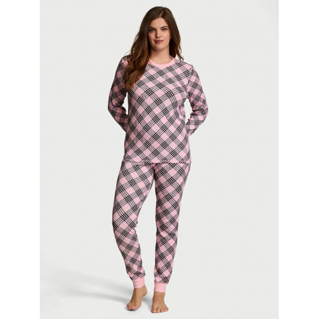Термо піжама Victoria’s Secret Thermal Long Pajama Set, Рожева в клітинку