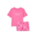Піжама Victoria's Secret Cotton Short Tee-Jama Set, Рожева з фламінго