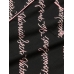 Піжама Victoria's Secret Flannel Long PJ Set, Чорна з лого VS