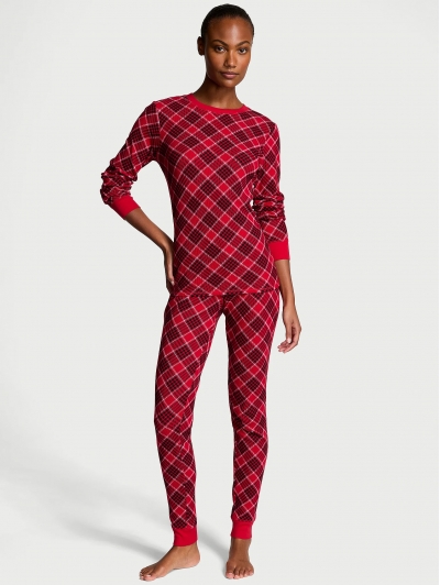 Термо піжама Victoria’s Secret Thermal Long Pajama Set, Червона в клітинку