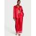 Піжама Сатин Victoria’s Secret Satin Long Pajama Set, Червона у горох