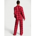 Піжама Victoria's Secret Flannel Long PJ Set, Червона у клітинку