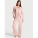 Піжама Victoria’s Secret Modal Long Pajama Set, Ніжно-рожева з серцями
