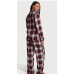 Піжама Victoria's Secret Flannel Long PJ Set, Різнокольорова клітинка