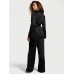 Піжама Сатин Victoria’s Secret Dream Satin Wrap Top Long Pajama Set, Чорна 
