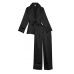 Піжама Сатин Victoria’s Secret Dream Satin Wrap Top Long Pajama Set, Чорна 